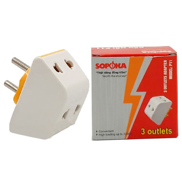 Đầu nối chia SOPOKA 1 ra 3, P11, P12 chịu tải 2200W