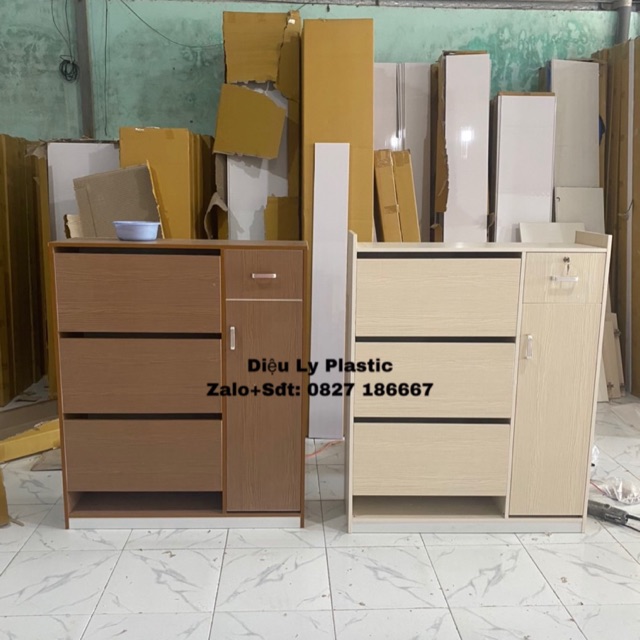 Tủ giày thông minh nhựa đài loan full mà giả dỗ đẹp i như gỗ giá chỉ 1499k freeship