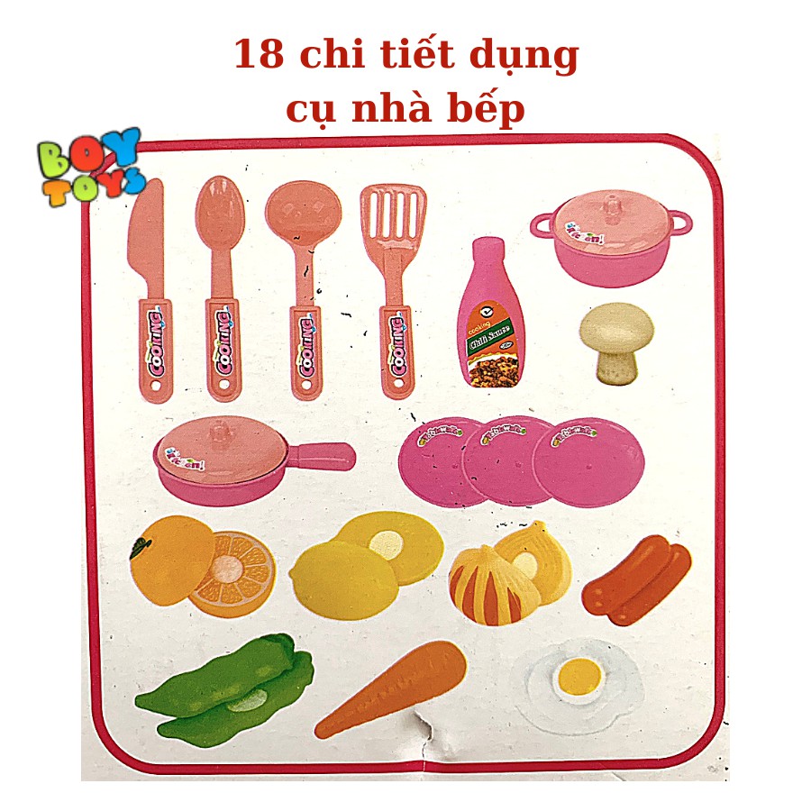 Đồ chơi nấu ăn nhà bếp vali kéo Little Kitchen 2 trong 1 cho bé thỏa sức vui chơi