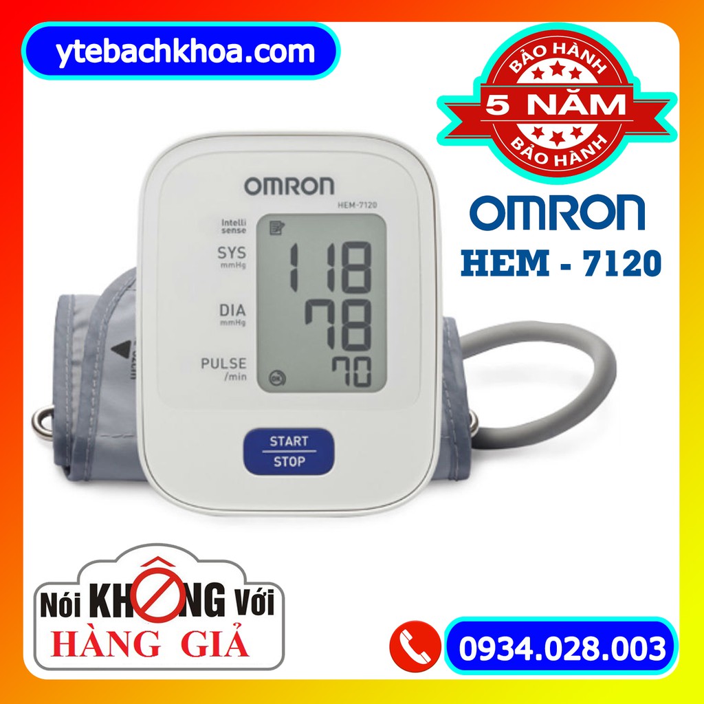 MÁY ĐO HUYẾT ÁP BẮP TAY TỰ ĐỘNG OMRON HEM-7120 HÀNG CHÍNH HÃNG - BẢO HÀNH 05 NĂM