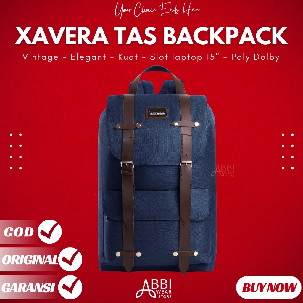 Ba Lô Dây Rút Cao Cấp Dành Cho Nam Nữ Sinh Viên Đi Học Chính Hãng Kuiah Xavert Xavera Navy