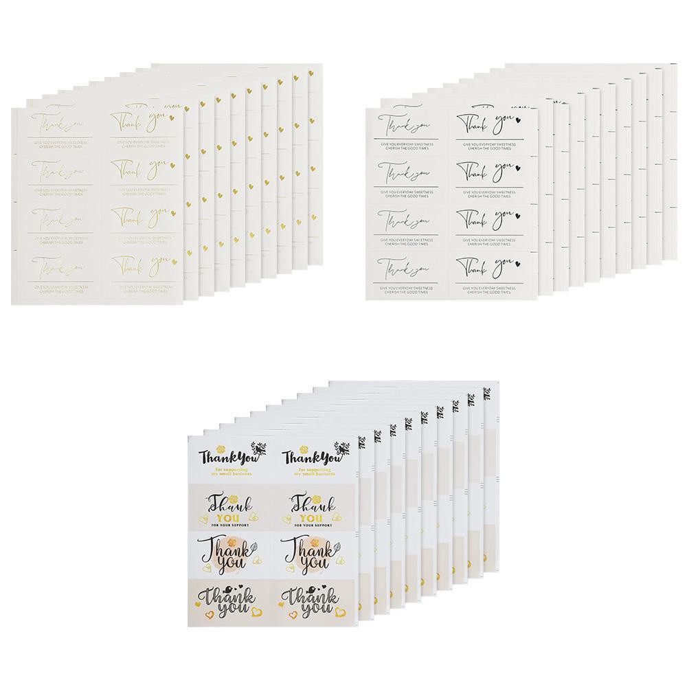 KUNHEV Set 80 Miếng Dán Trang Trí In Chữ Thank You Độc Đáo