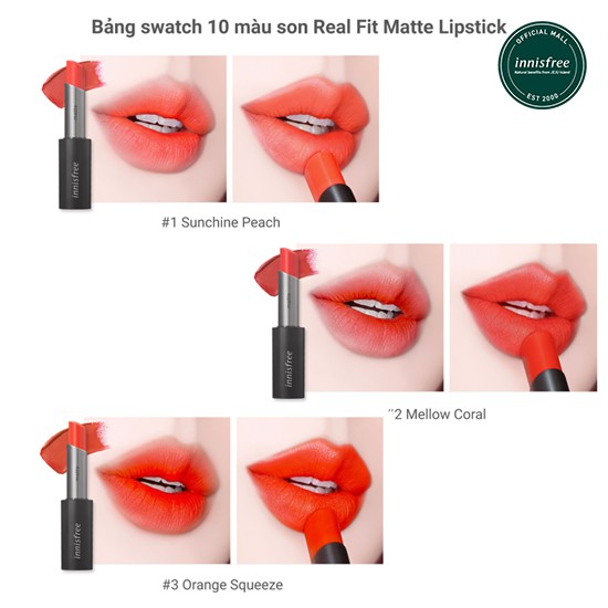 Son lì dạng thỏi innisfree Real Fit Matte Lipstick 3.6g | BigBuy360 - bigbuy360.vn