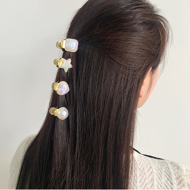 Kẹp Tóc Hình Ngôi Sao Năm Cánh Đính Ngọc Trai Dễ Thương 2022