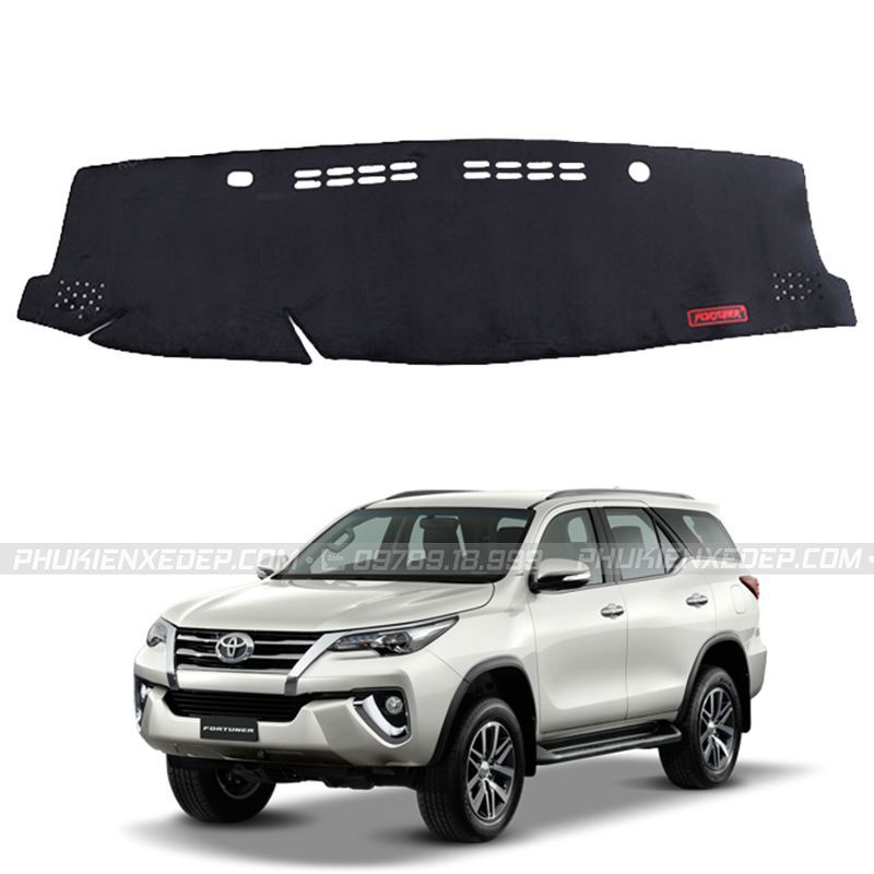 Thảm taplo xe Fortuner, thảm nhung mềm mịn đời 2013 đến 2021 cao cấp