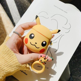 Túi tai nghe không dây Bluetooth Pikachu cho Apple Airpods