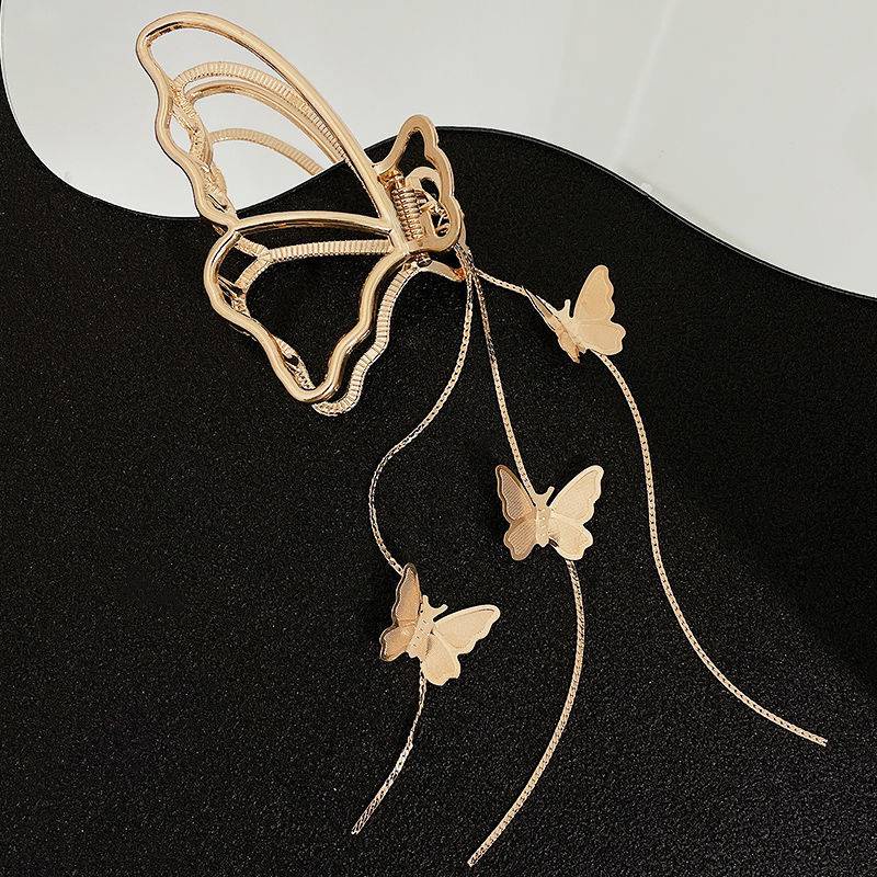 Kẹp Tóc Kim Loại Hình Tam Giác Đính Ngọc Trai Phong Cách vintage Hàn Quốc