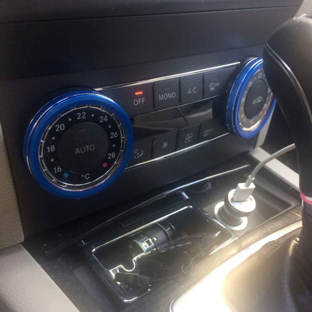Bộ 2 Vòng Dán Trang Trí Cổng Xả Xe Hơi Benz GLE M GLK SL GLS SLK GLS CLS Class DIY