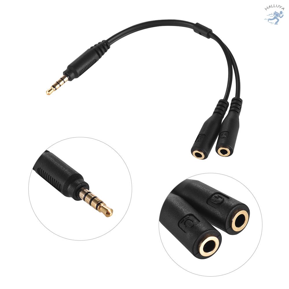 Dây cáp chuyển đổi âm thanh micro 3 cực TRS Female sang One 4-Pole TRRS Male cho iPad iPhone