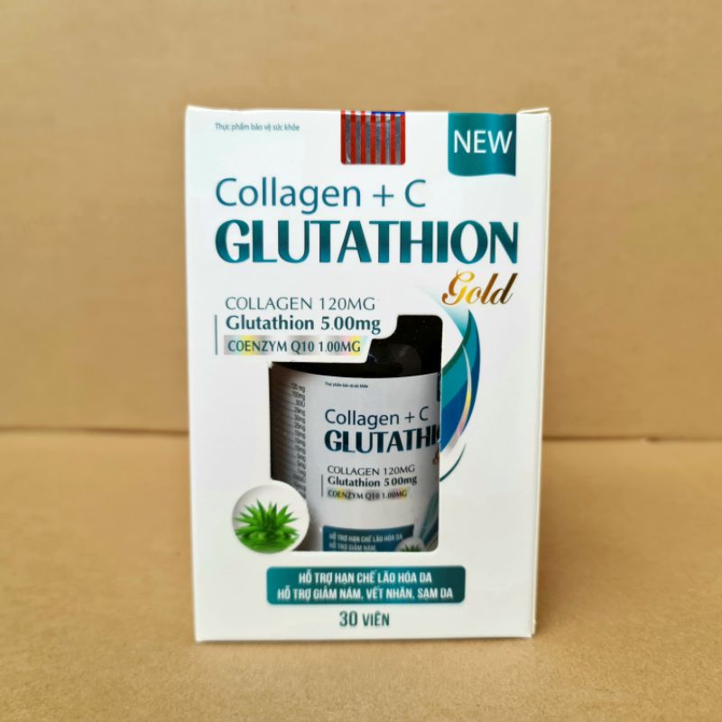 Collagen + C Glutathion Gold cung cấp độ ẩm cho da, làm đẹp da sáng da nám da vàng da chống lão hoá da