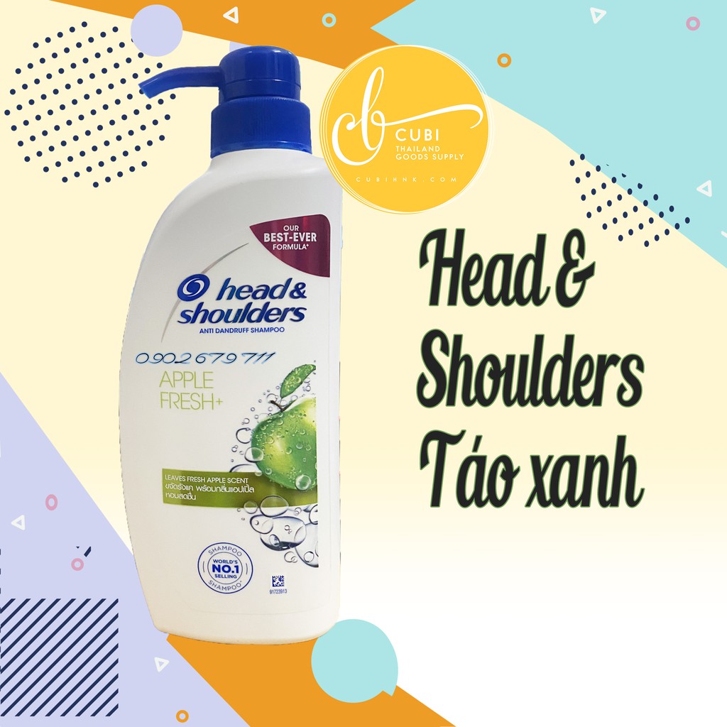 Dầu Gội Trị Gàu Head & shoulders Táo Thái Lan - 480ML