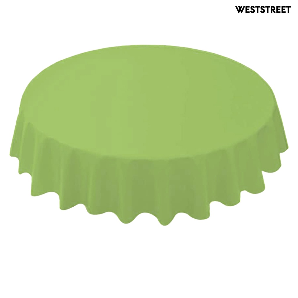 Khăn Trải Bàn Tròn Bằng PE Dày 84 Inch Chống Thấm Nước Dùng Một Lần