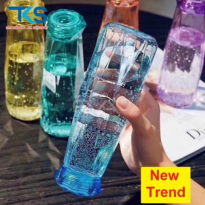 Bình thủy tinh đựng nước kim cương dung tích 500ml - bình đựng nước chịu nhiệt
