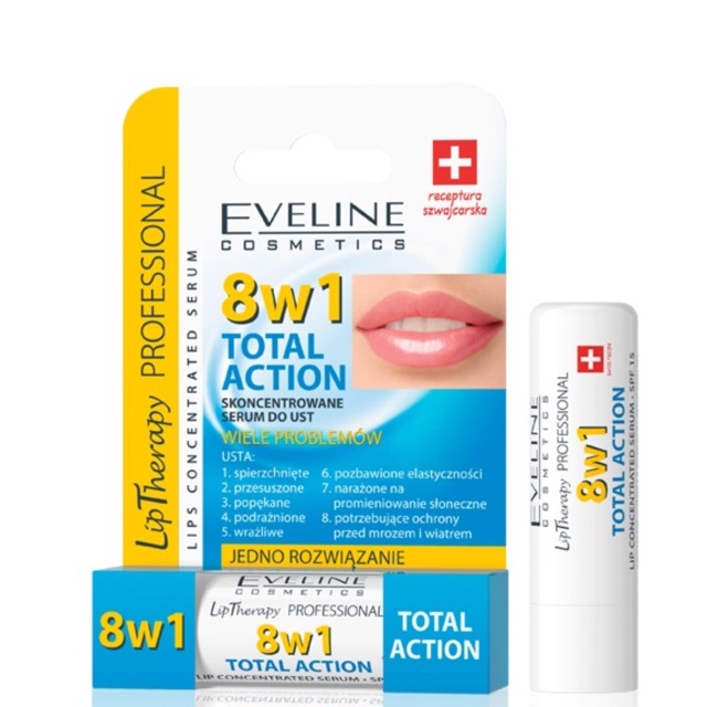 Son dưỡng môi Eveline Lip 8B1 Therapy Professional giữ ẩm toàn diện lựa chọn tốt nhất