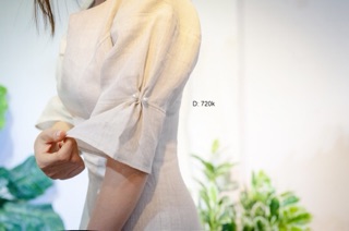 |D28| ĐẦM LINEN TAY NÚT