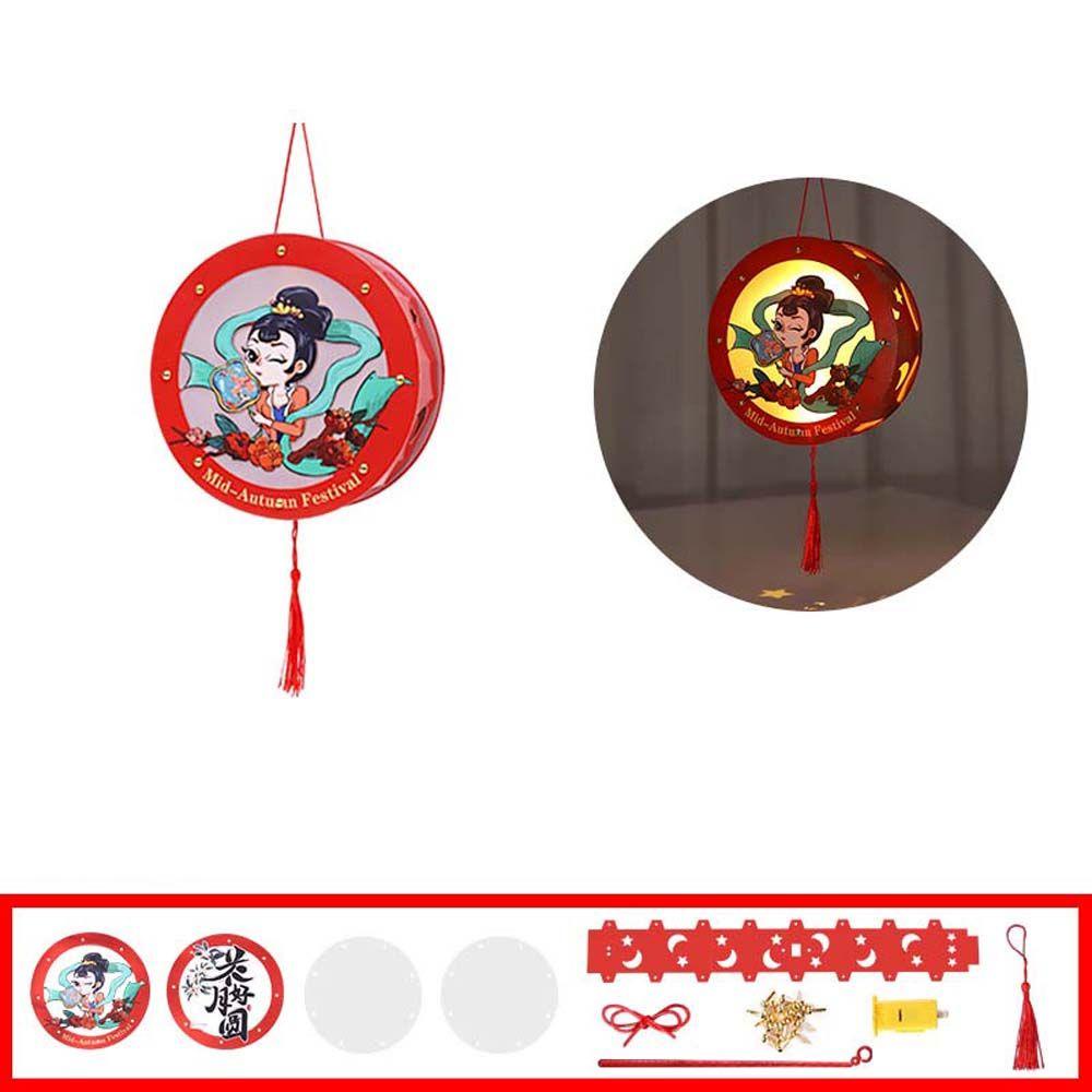 Lồng Đèn Giấy Chiếu Hình Thỏ Và Hoa Phong Cách Trung Quốc Độc Đáo Trang Trí Lễ Hội
