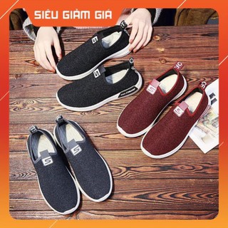Giày lười đi bộ nữ siêu êm, nhẹ, đế cao 2cm - [VIDEO, tặng tất]