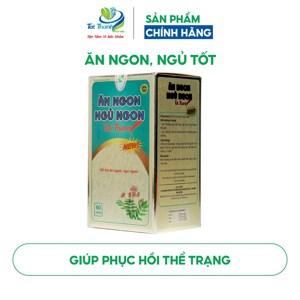 Viên uống Ăn Ngon Ngủ Ngon Tat Thanh New Tất Thành Pharma bồi bổ cơ thể30/ 60 viên