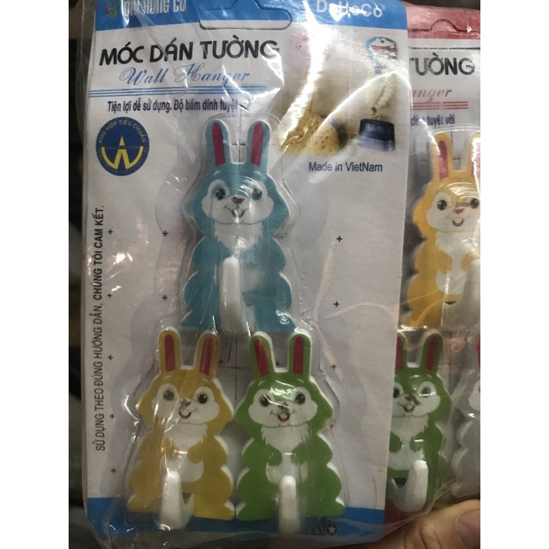 Combo 10vĩ móc dán tường cùng kiểu vừa dán vừa có Đinh đóng hàng Việt Nam