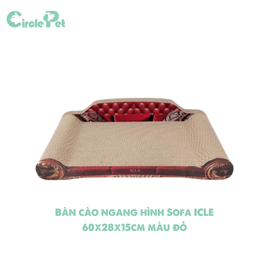 Bàn Cào Mong Cho Mèo ICle Ngang Hình Sofe Nhỏ Gọn tiện Lợi - Circle Pet