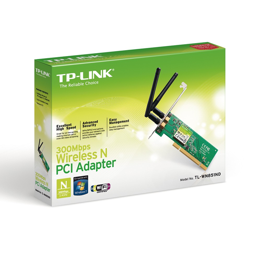 Bộ chuyển đổi PCI chuẩn N không dây tốc độ 300Mbps