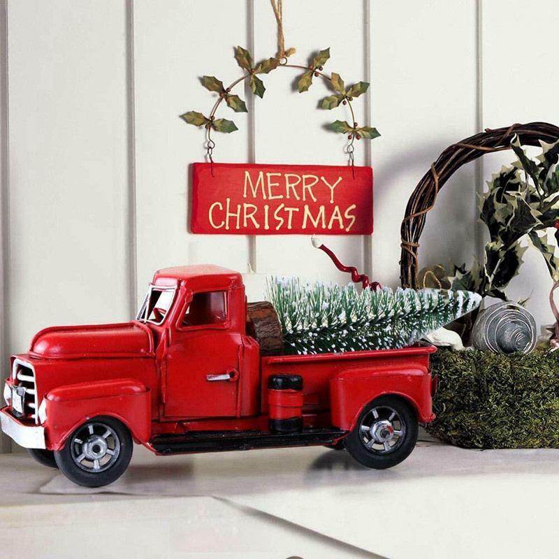 Metal Rustic Pickup Truck Christmas Tree,Home Christmas Decorations