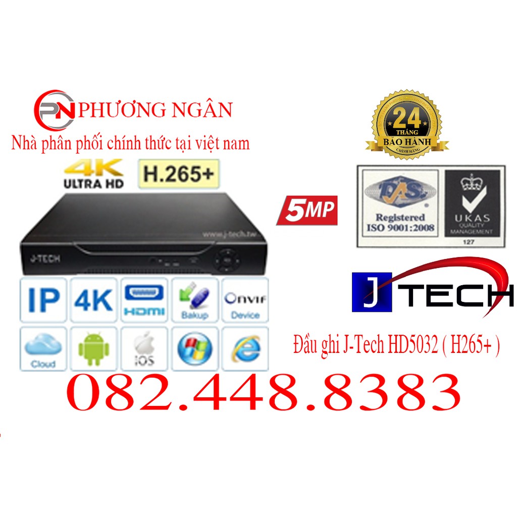 Đầu ghi hình camera IP J-Tech HD5032 - 32 kênh
