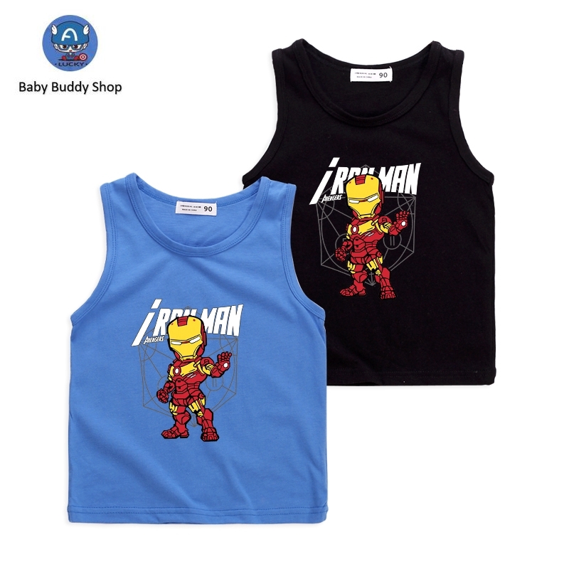 Áo Thun Ba Lỗ In Hình Iron Man Cho Bé