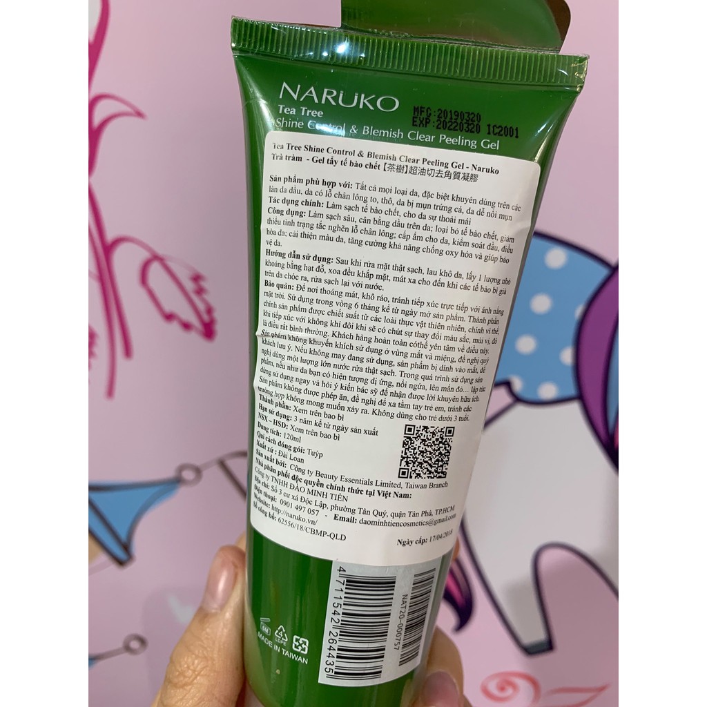 Tảy da chết | Shine control &amp; Blemish Clear Peeling Gel | Naruko