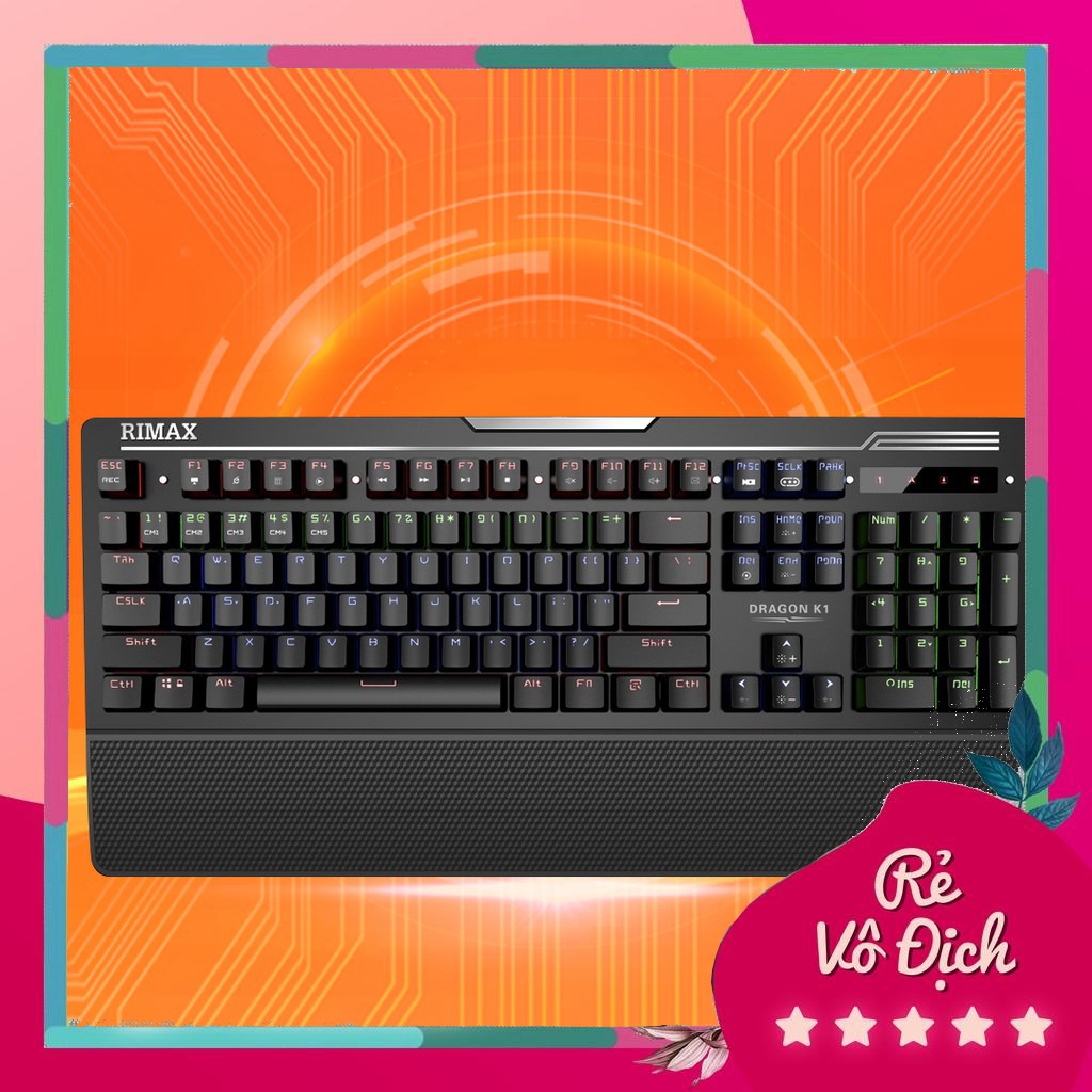 [BLcomputer] Giá Hủy Diệt : Bàn phím cơ quang học Rimax Dragon K1 Swich vàng siêu bền