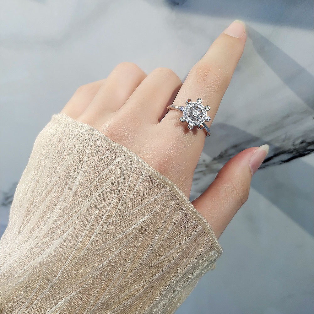 Nhẫn Dạng Hở Đính Đá Zircon Thời Trang