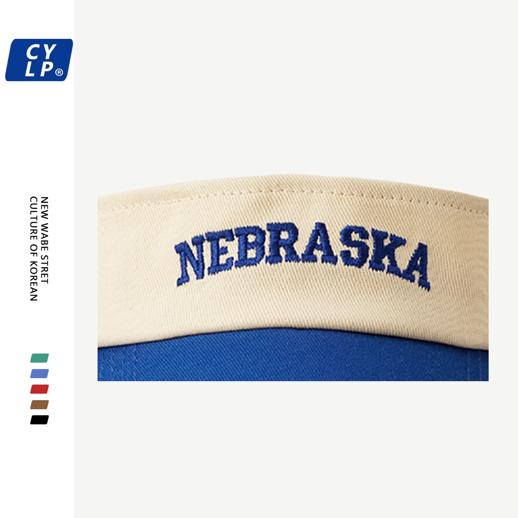 Nón Lưỡi Trai Hở Chóp Thêu Chữ Phong Cách Đường Phố Hàn Quốc Thời Trang Mùa Hè Dành Cho Nữ