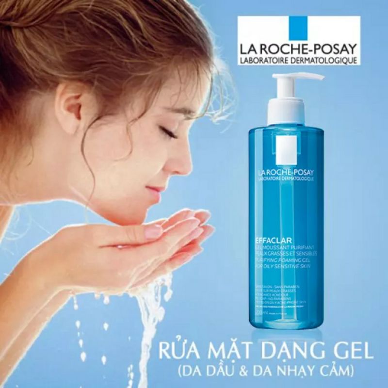 Sữa rửa mặt dạng gel tạo bọt cho da dầu và nhạy cảm La Roche-Posay Effaclar 400ml | WebRaoVat - webraovat.net.vn