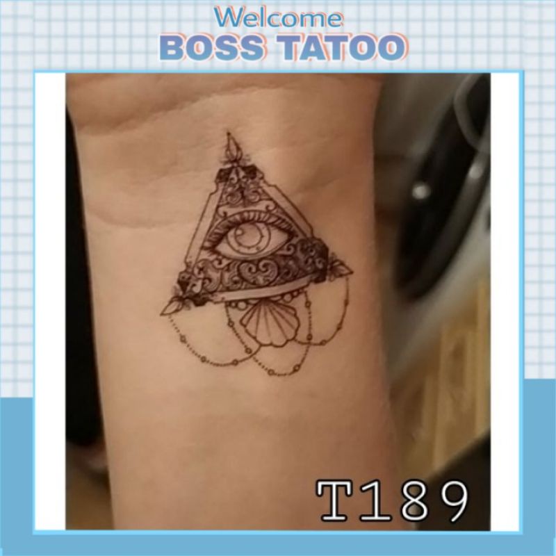 Hình xăm tatoo hình tam giác con mắt t189