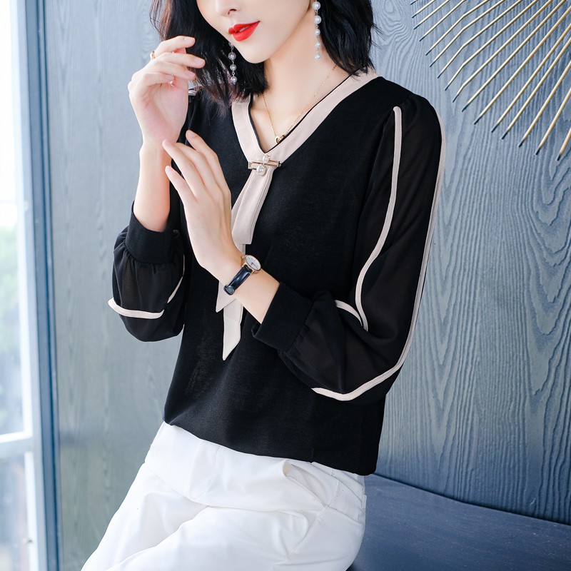 (HÀNG SẴN) Áo Kiểu Nữ Dài Tay Trung Niên SM62 - Hàng Quảng Châu Cao Cấp