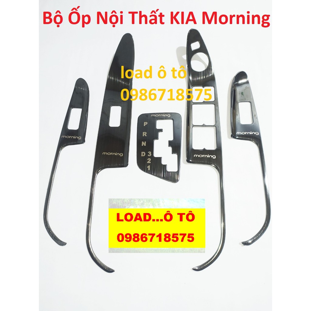 Ốp Nội Thất Xe Kia  Morning 2016-2021 Số Tự Động Mẫu Titan Xước Cao Cấp