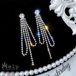 Bông tai dài đính đá - mely 953
