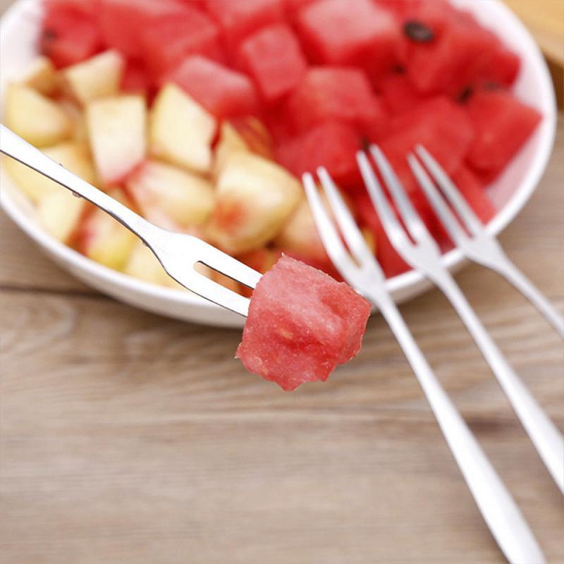 Nĩa ăn trái cây bằng thép không gỉ phong cách phương Tây