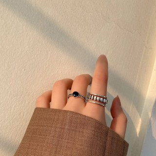 Set 2 nhẫn bạc phong cách tổng tài, cool ngầu - S925