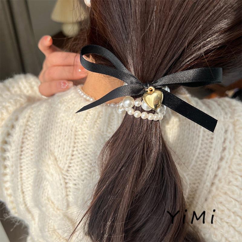 Nơ Cài Tóc Đính Ngọc Trai Phong Cách Hàn Quốc Thời Trang Xuân Hè 2022