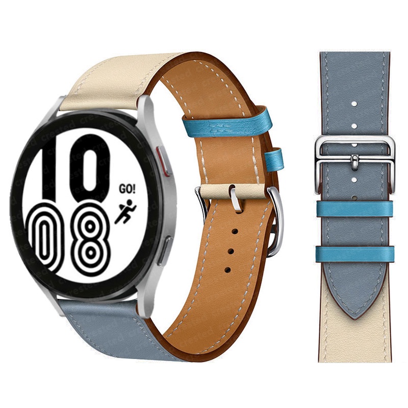 Dây Đeo Bằng Da 20Mm 22Mm Cho Đồng Hồ Samsung Galaxy Active 2/3/46Mm/42Mm/S3/Huawei GT2 Pro GT3 Galaxy Watch 4 44Mm 40Mm