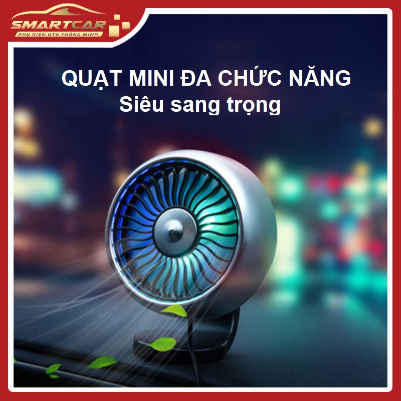 Quạt Usb Mini Gắn Xe Hơi 12v 24v Đa Năng Tiện Dụng