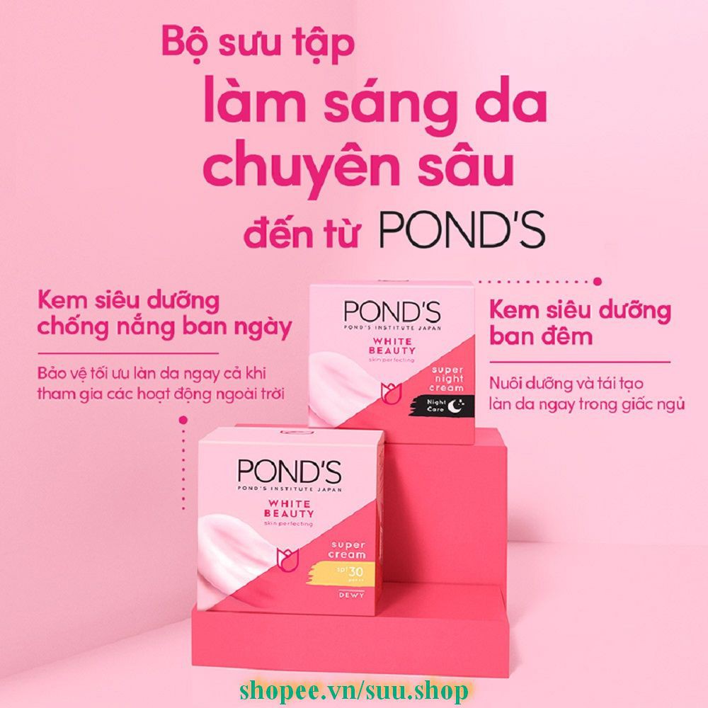 Kem Dưỡng Trắng Da Ponds 50g Hồng Rạng Rỡ Bright Beauty suu.shop cam kết 100% chính hãng