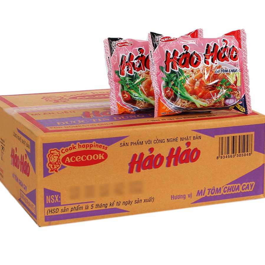 Mì Hảo Hảo Tôm chua cay (thùng 30 gói)