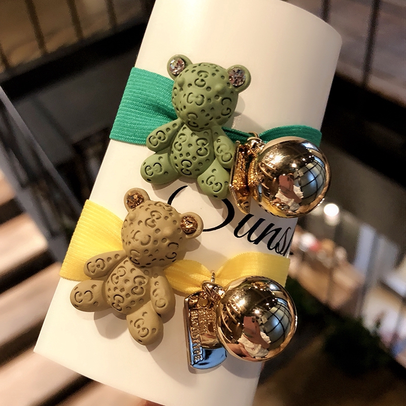 Dây cột tóc WE FLOWER co giãn hình chú gấu hình bông hoa dễ thương xinh xắn
