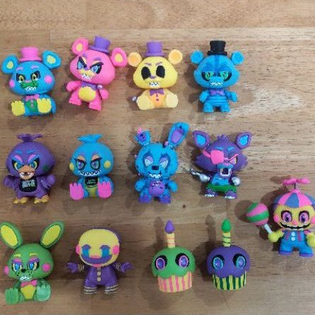 Bộ mô hình Five Nights At Freddy phiên bản Blacklight chính hãng Funko bộ 12 hoặc 13 nhân vật