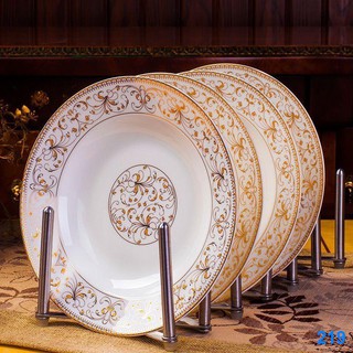 2021 ✱﹊☄Giá trị gia tăng Bộ đồ ăn gốm sứ Jingdezhen bát đĩa 56 đầu cao cấp lò vi sóng dụng
