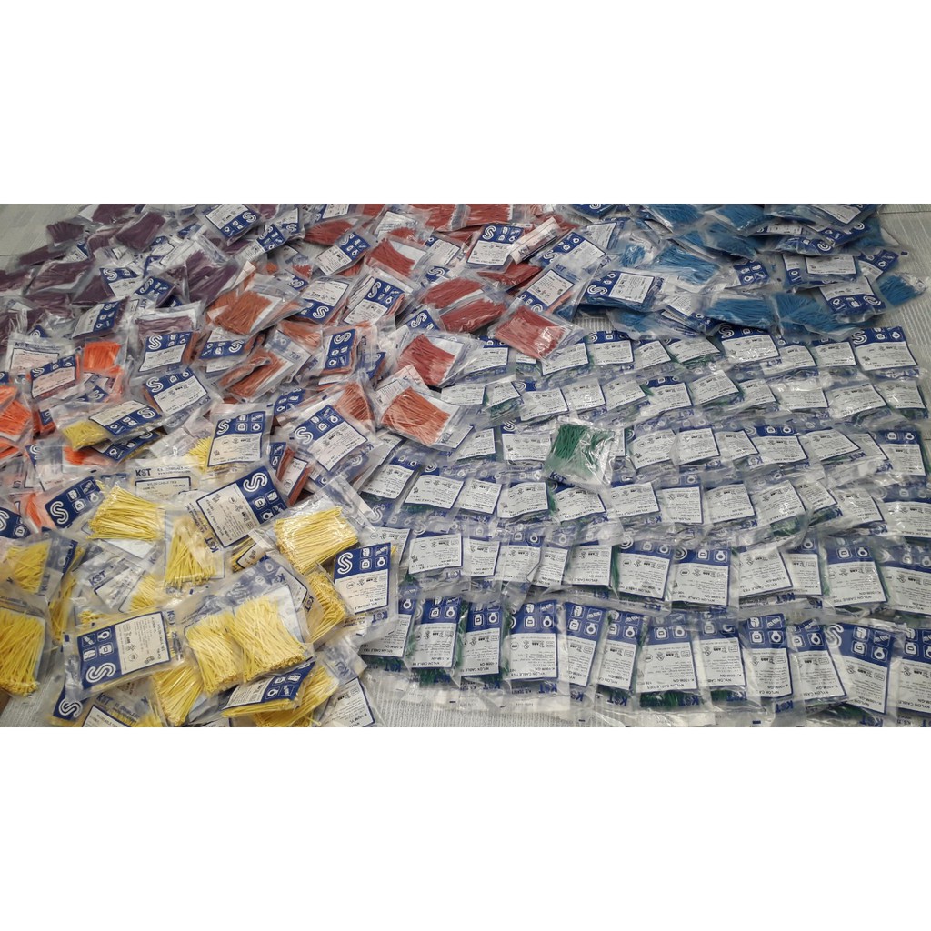 Dây rút màu hàng nhập Đài Loan. 2,5mmx100mm. làm dấu chân gà,  Đánh Dấu Dây Điện,...