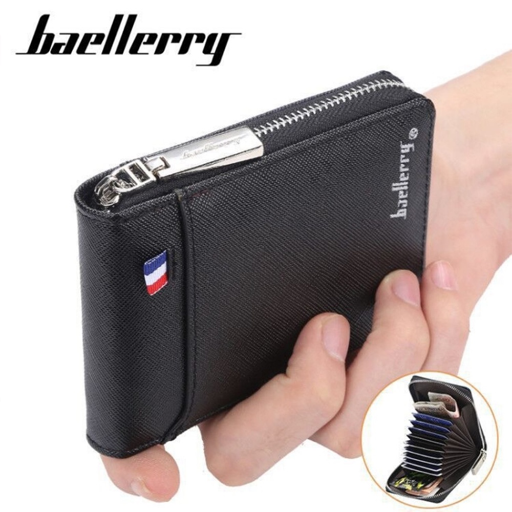 Ví đựng thẻ card ,thẻ hàng mini da saffiano mini nam nữ khóa kéo an toàn VD07