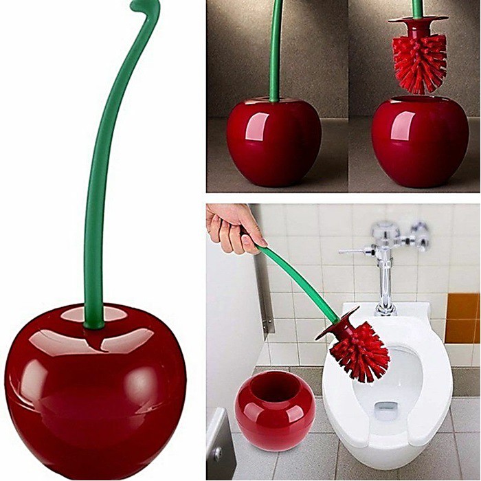 Bàn chải chà nhà vệ sinh WC phụ kiện phòng tắm hình trái cherry